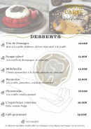 Carte et menu de Maison aux Mille Truffes à Marey les Fussey — Les desserts