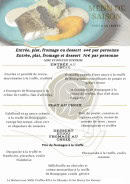 Carte et menu de Maison aux Mille Truffes à Marey les Fussey — Le menu de saison