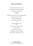 Carte et menu de Auberge du Coteau à Villars Fontaine — Le menu à 22€