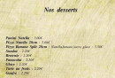 Menu Pizza Saint Sauveur - Les desserts