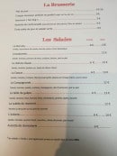 Menu L'escale - Les brasseries et salades 