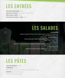 Menu Quetign'eat - Les entrées, salades et pâtes