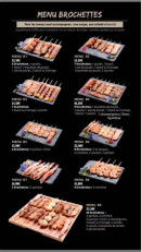 Menu Ace Sushi - Le menu brochettes