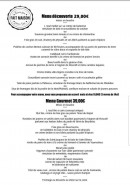 Menu Brut le restaurant - Les menus