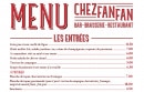 Menu Chez Fanfan - Les entrées