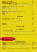 Menu La Calabraise - Tagliatelles, desserts, boissons,...