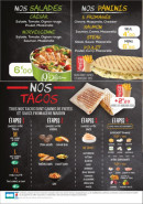 Menu O Délices - Les salades, tacos, ...