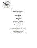 Menu Quai Gourmand - Le menu à  29€95