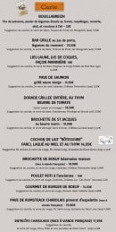 Menu Quai Gourmand - Les menus à la carte