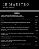 Menu Le Maestro - Les pizzas (suite)