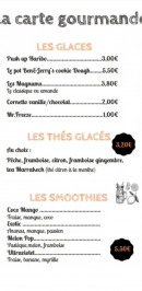 Menu Crazy Funky Monkey - Les glaces, thés glacés, ...