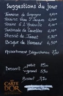 Carte et menu de La Vicomtoise à La Vicomte sur Rance — Un exemple des suggestions du jour