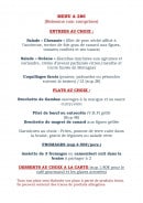 Carte et menu de Auberge de la Chesnaie à Pleudihen sur Rance — Le menu 28 €