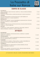 Carte et menu de La Piazzetta de Italie à Pleudihen sur Rance — Les coupes de glace, affogati