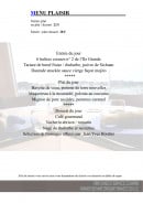 Carte et menu de Des Rochers à Perros Guirec — Menu plaisir