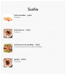 Menu Gourmet wok - Les sushis