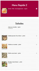 Menu Gourmet wok - Les menu rapide 2, salades