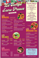 Menu Le temps d'une pause - La carte