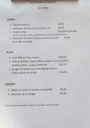 Menu Le moulin du breuil - Entrées, plats et desserts