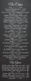 Menu La Crêperie - Crêpes et glaces 