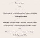 Menu Restaurant Le Viaduc - Le menu de saison