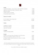 Menu Le Central - Entrées, poissons, crustacés,...