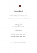 Menu Le Central - Menu du central