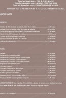 Carte et menu de Le Chalet des Pierres Jaumâtres à Toulx Sainte Croix — Les entrées et les plats