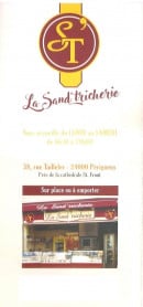 Menu La Sand'tricherie - Informations