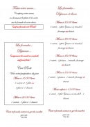Menu Le Rocher de l'Arsault - Les menus et formules