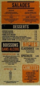 Menu Springfield Bagels - Salades, desserts et boissons