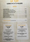 Menu Le sud - Entrées, assiettes et omelettes 