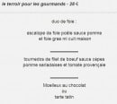 Menu La Calzone - Le menu des gourmets