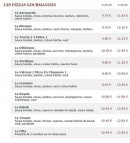 Menu Le Kiosque à Pizzas - Les pizzas gourmandes 