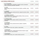 Menu Le Kiosque à Pizzas - Les pizzas spéciales 
