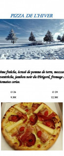 Menu Ayrton Pizza - Un exemple de menu