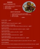Menu Le Bouchon - Les salades