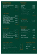 Menu Le Café de la Paix - Les entrées, salades, ...