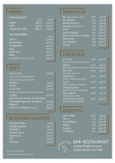 Menu Le Café de la Paix - Les bières, softs, ...