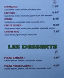 Menu Drivebox Pizza - Les pizzas suite et desserts