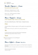 Menu La Couleuvrine - Les menus