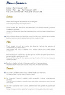 Menu La Couleuvrine - Les menus suite et desserts