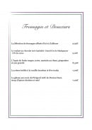 Menu Lo Gorissado - Fromages et douceurs 