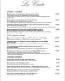 Menu Mélange - La carte