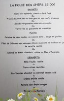 Menu La Traverse Chez Les Filles - Le menu du chef