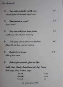 Menu Au fil des saisons - Desserts