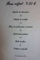 Menu Au fil des saisons - Menu enfant