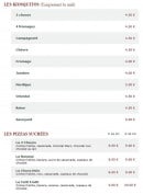 Menu Le Kiosque à Pizzas - Les kiosquitos et pizzas sucrées 