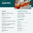 Menu Viz'ara - Les apéritifs