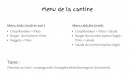 Carte et menu de Les Sales Gosses de Gisele à Eglise Neuve de Vergt — Les menus de la cantine